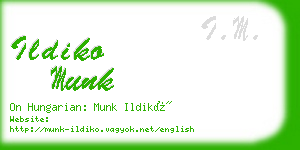 ildiko munk business card